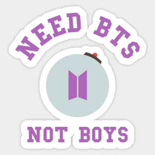 Need BTS not boys typography Sticker